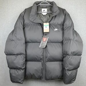 Nike Primaloft Puffer Jacket Mens XL Gray Full Zip Insulated Outdoor Hike Gorp